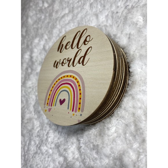 Rainbow Milestone Discs, Baby Age Milestone Marker Keepsake & Photo Boho… - Picture 4 of 7
